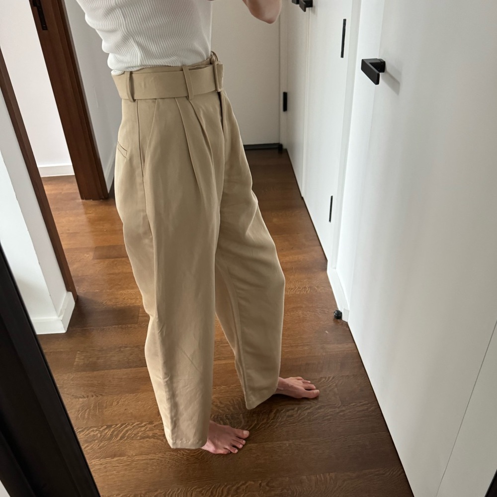 Beige High-Waisted Trouser - Picture 2 of 6